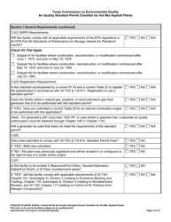 Form TCEQ-20110 Air Quality Standard Permit Checklist for Hot Mix Asphalt Plants - Texas, Page 2