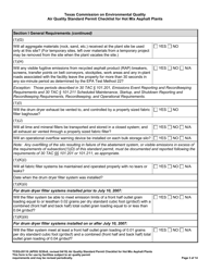 Form TCEQ-20110 Air Quality Standard Permit Checklist for Hot Mix Asphalt Plants - Texas, Page 3