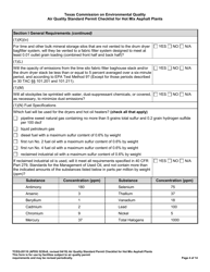 Form TCEQ-20110 Air Quality Standard Permit Checklist for Hot Mix Asphalt Plants - Texas, Page 4