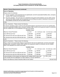 Form TCEQ-20110 Air Quality Standard Permit Checklist for Hot Mix Asphalt Plants - Texas, Page 6