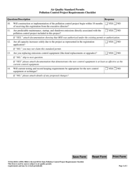 Form TCEQ-20334 Pollution Control Project Requirements Checklist - Texas, Page 2