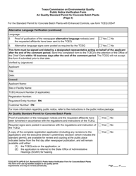 Form TCEQ-20778 Public Notice Verification Form Air Quality Standard Permit for Concrete Batch Plants - Texas, Page 3