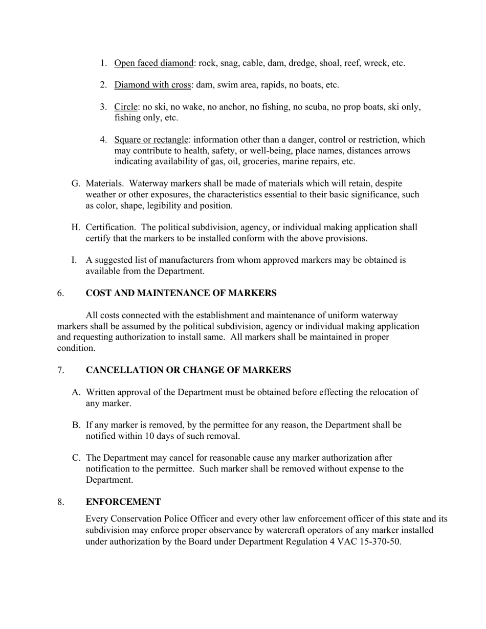 Application for Establishment of Regulatory Markers on Public Waters of Virginia - Virginia, Page 6