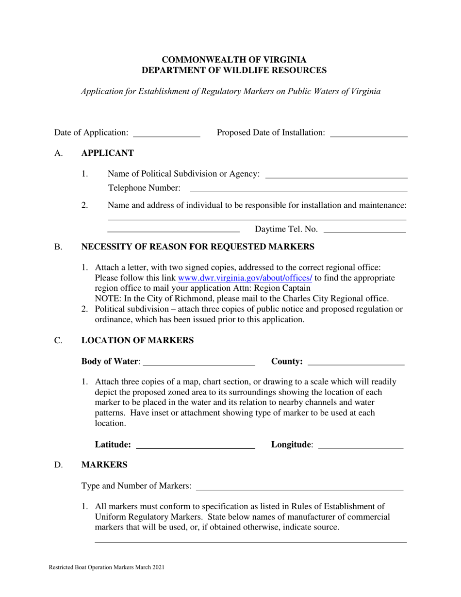Application for Establishment of Regulatory Markers on Public Waters of Virginia - Virginia, Page 8