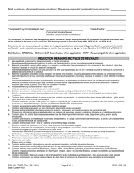 Form DOC05-774ES Foreign Language and Mail Review - Washington (English/Spanish), Page 2
