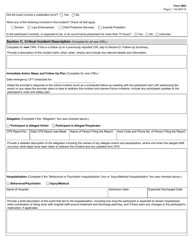 Form 2803 Critical Incident Report - Texas, Page 2