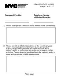 Form HRA-102D Request for Medical/Clinical Information (Large Print) - New York City, Page 4