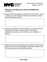 Form HRA-102D Request for Medical/Clinical Information (Large Print) - New York City, Page 5
