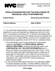 Form HRA-102D Request for Medical/Clinical Information (Large Print) - New York City, Page 7