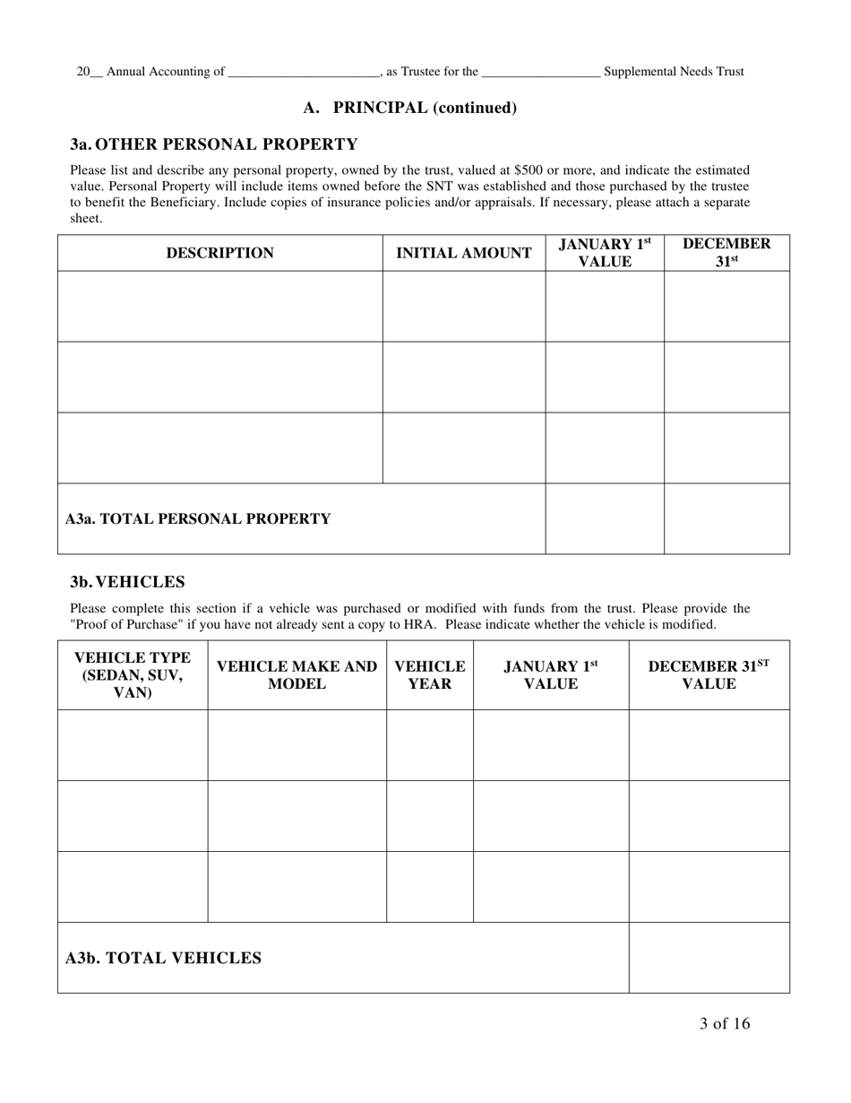 Form SNT-12 Supplemental Needs Trust Accounting - New York City, Page 3
