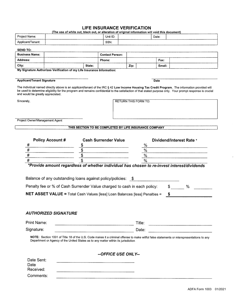 Adfa Form 1003 Fill Out Sign Online And Download Fillable Pdf Arkansas Templateroller 2268