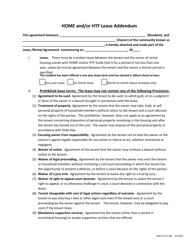 Document preview: ADFA Form 601 Home and/or Htf Lease Addendum - Arkansas