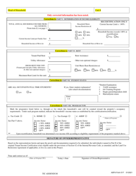 ADFA Form 517 Addendum to Tenant Income Certification - Arkansas, Page 2