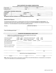 Document preview: ADFA Form 520 Child Support or Alimony Verification - Arkansas