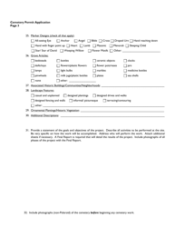 Cemetery Permit Application - Alabama, Page 3