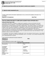 Form AA-95 Citizen Complaint Form - California, Page 2
