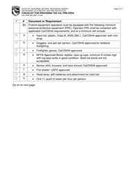 Form CAL FIRE-290 Checklist for Preparing the Cal Fire Eera - California, Page 5