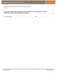 Verification of Homelessness Emergency Shelter, Hotel/Motel Vouchers, Supportive Services Only - Georgia (United States), Page 3