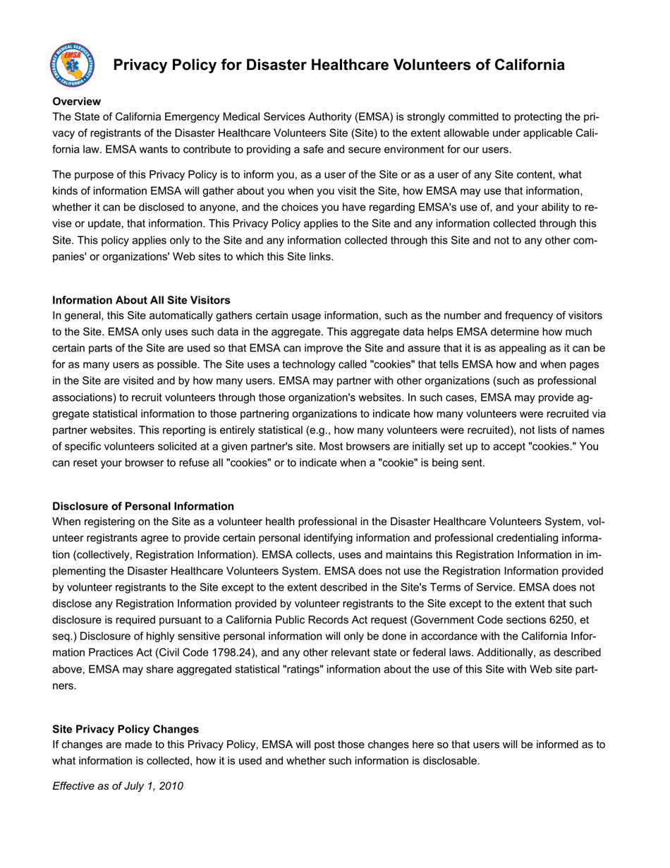 Quick Registration - California Disaster Healthcare Volunteers - California, Page 2