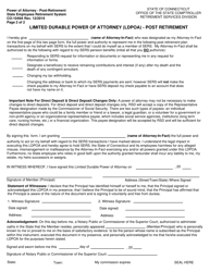 Form CO-1049A Limited Durable Power of Attorney (Ldpoa) - Post Retirement - Connecticut, Page 2