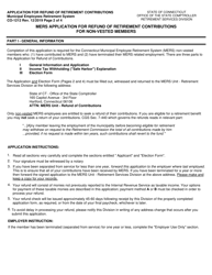 Form CO-1212 Mers Application for Refund of Retirement Contributions for Non-vested Members - Connecticut, Page 2