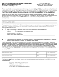 Form CO-1212 Mers Application for Refund of Retirement Contributions for Non-vested Members - Connecticut, Page 4