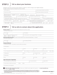 Covered California for Small Business Employer Application - California, Page 3