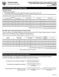 Form L4 &quot;Landlord's Application to End a Tenancy and Evict a Tenant - Tenant Failed to Meet Conditions of a Settlement or Order&quot; - Ontario, Canada, Page 7