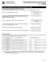 Form L4 &quot;Landlord's Application to End a Tenancy and Evict a Tenant - Tenant Failed to Meet Conditions of a Settlement or Order&quot; - Ontario, Canada, Page 8