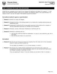 Form T2 &quot;Application About Tenant Rights&quot; - Ontario, Canada, Page 4