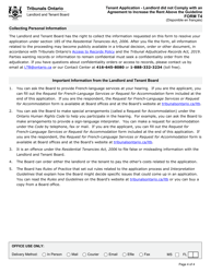 Form T4 Tenant Application - Landlord Did Not Comply With an Agreement to Increase the Rent Above the Guideline - Ontario, Canada, Page 5