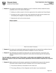 Form T7 Tenant Application About Suite Meters - Ontario, Canada, Page 5