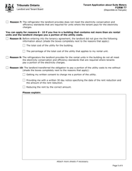 Form T7 Tenant Application About Suite Meters - Ontario, Canada, Page 6