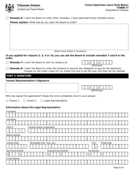 Form T7 Tenant Application About Suite Meters - Ontario, Canada, Page 9