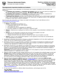 Forme L2 &quot;Requete En Resiliation De La Location Et En Expulsion Du Locataire&quot; - Ontario, Canada (French)