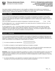 Forme L2 Requete En Resiliation De La Location Et En Expulsion Du Locataire - Ontario, Canada (French), Page 9