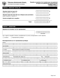 Forme L1 Requete En Expulsion D&#039;un Locataire Pour Non-paiement Du Loyer Et En Paiement De L&#039;arriere De Loyer - Ontario, Canada (French), Page 7