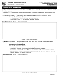 Forme L7 Requete De Transfert D&#039;un Locataire Hors D&#039;une Maison De Soins - Ontario, Canada (French), Page 4