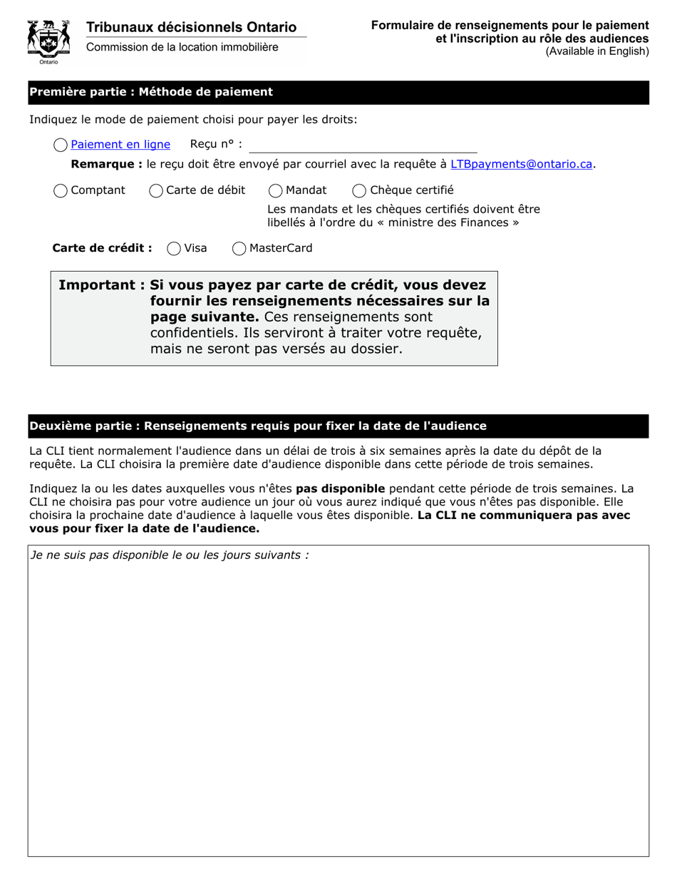 Forme L7 Requete De Transfert Dun Locataire Hors Dune Maison De Soins - Ontario, Canada (French), Page 8