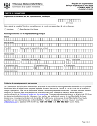 Forme L5 Requete En Augmentation De Loyer Superieure Au Taux Legal - Ontario, Canada (French), Page 4