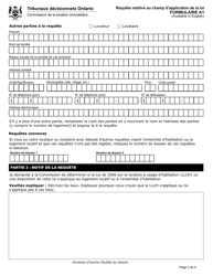 Forme A1 Requete Relative Au Champ D&#039;application De La Loi - Ontario, Canada (French), Page 3