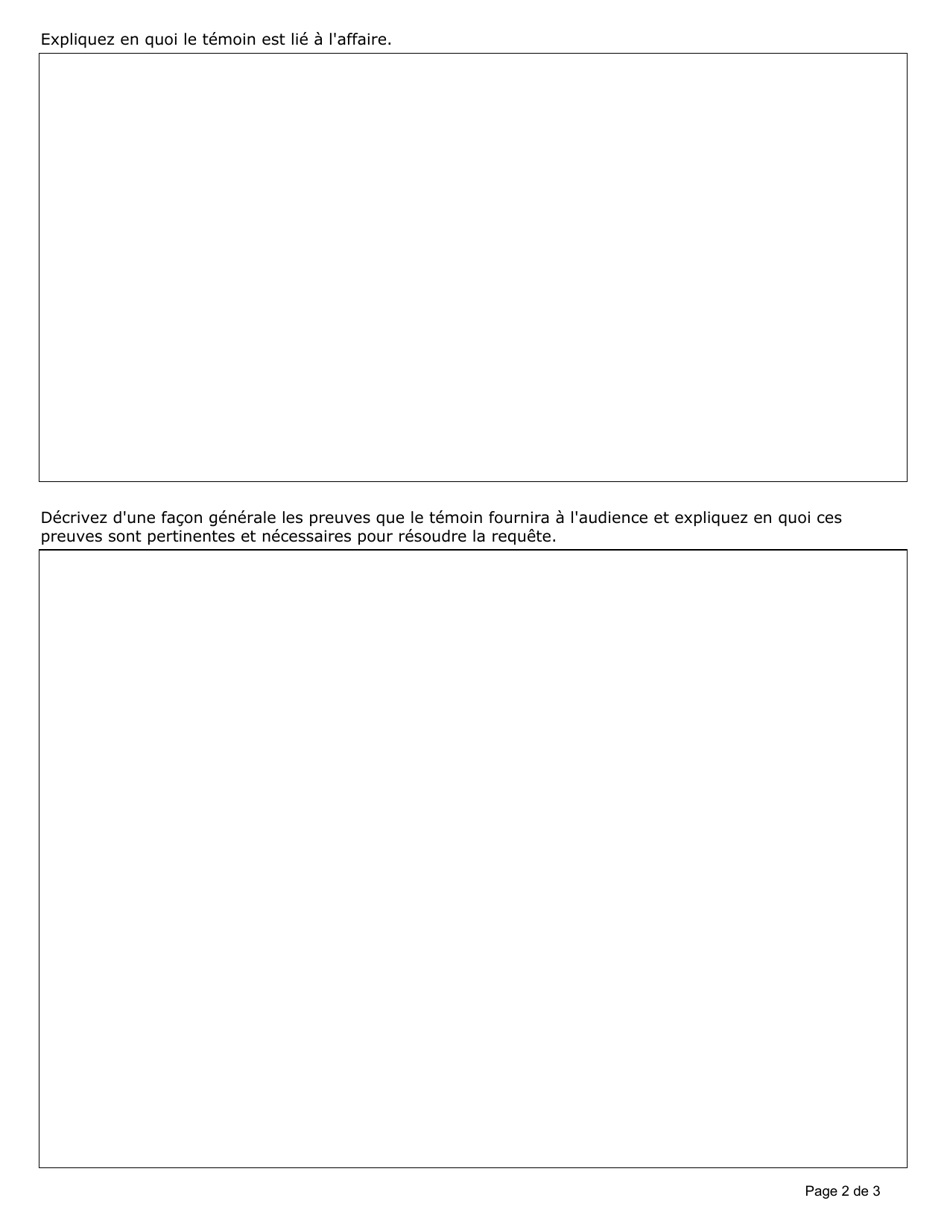 Demande Dassignation a Comparaitre Delivree Par La Cli - Ontario, Canada (French), Page 2