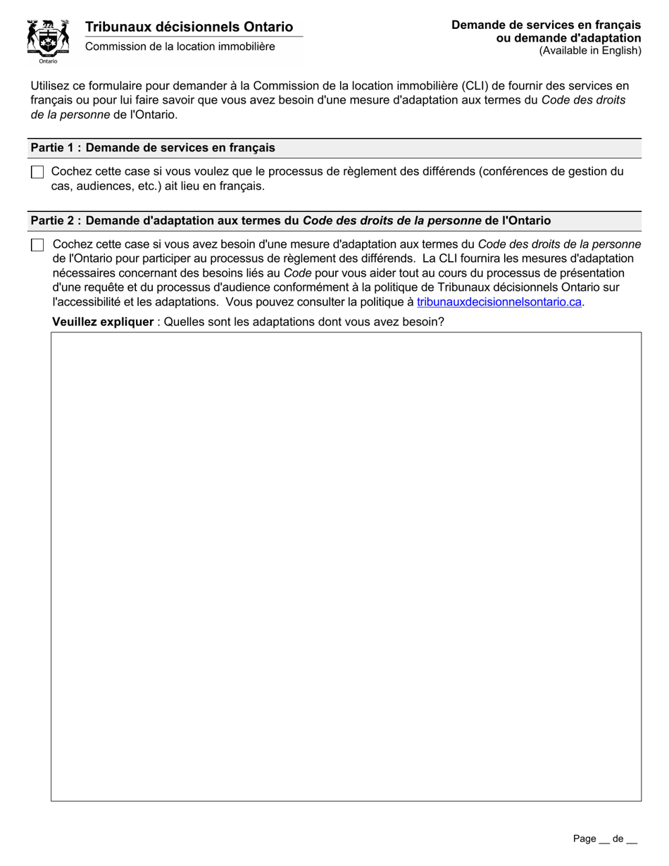 Demande De Reouverture Dune Requete - Ontario, Canada (French), Page 4