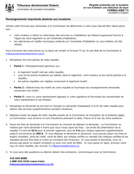 Document preview: Forme T3 Requete Presentee Par Le Locataire En Vue D'obtenir Une Reduction De Loyer - Ontario, Canada (French)