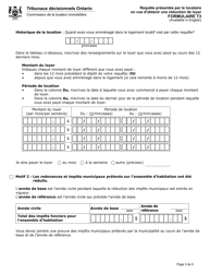 Forme T3 Requete Presentee Par Le Locataire En Vue D&#039;obtenir Une Reduction De Loyer - Ontario, Canada (French), Page 4