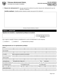 Forme T5 Avis De Resiliation Donne De Mauvaise Foi Par Le Locateur - Ontario, Canada (French), Page 6