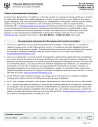 Forme T5 Avis De Resiliation Donne De Mauvaise Foi Par Le Locateur - Ontario, Canada (French), Page 7