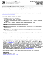 Document preview: Forme T6 Requete Presentee Par Le Locataire Concernant L'entretien - Ontario, Canada (French)