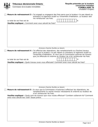 Forme T6 Requete Presentee Par Le Locataire Concernant L&#039;entretien - Ontario, Canada (French), Page 6