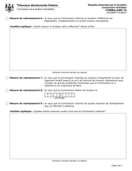 Forme T6 Requete Presentee Par Le Locataire Concernant L&#039;entretien - Ontario, Canada (French), Page 7